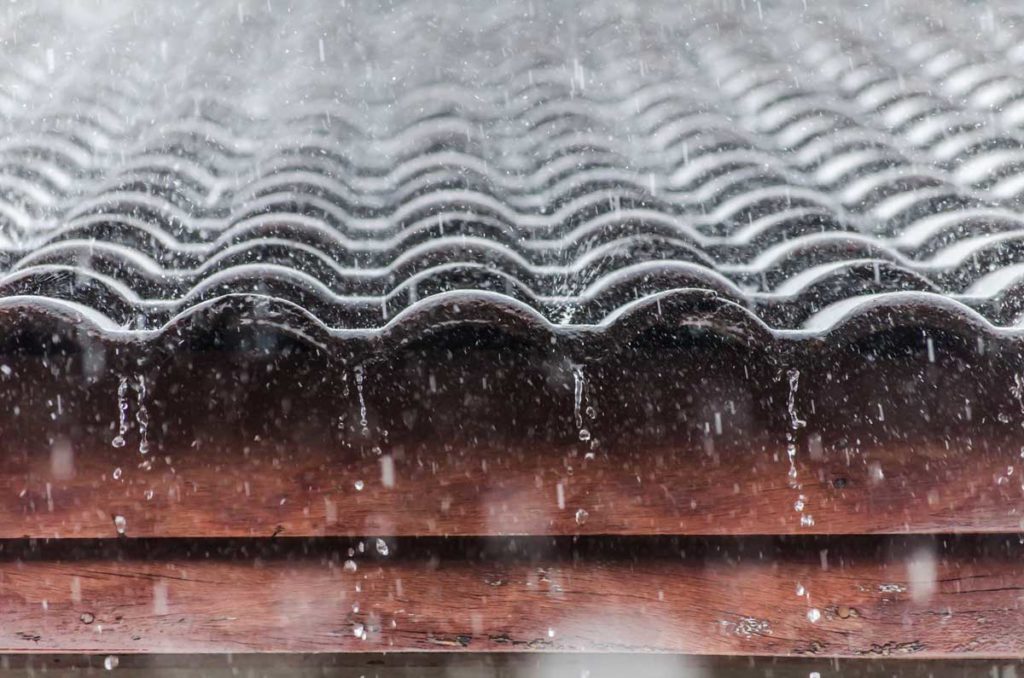 shingles during a monsoon storm