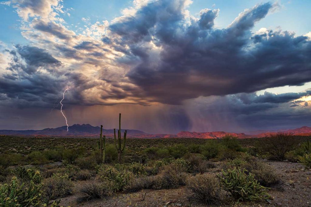 lightning during a monsoon storm