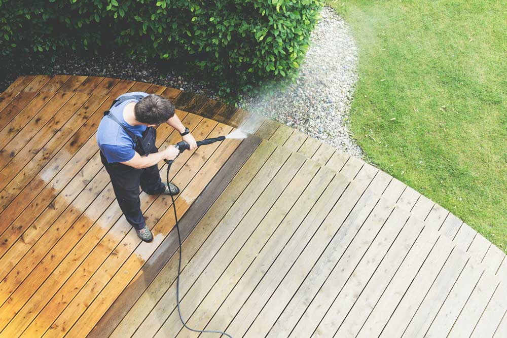 pressure washing porch